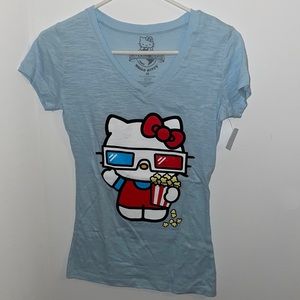 Blue hello kitty graphic T-shirt medium